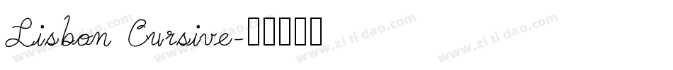 Lisbon Cursive字体转换
